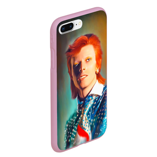 Чехол для iPhone 7Plus/8 Plus матовый Ziggy Stardust Portrait, цвет розовый - фото 3