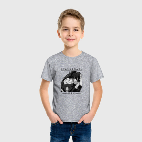 Детская футболка хлопок Dororo, Хяккимару, цвет меланж - фото 3