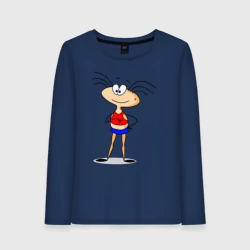 Женский лонгслив хлопок Масяня улыбается