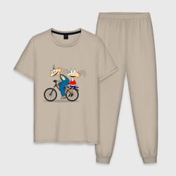 Мужская пижама хлопок Велосипед и Масяня