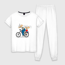 Женская пижама хлопок Велосипед и Масяня