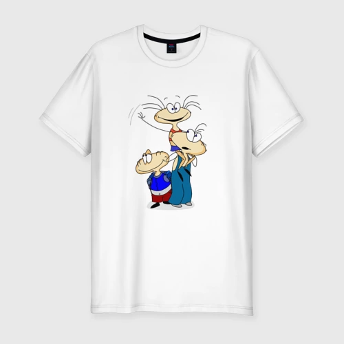 Мужская футболка хлопок Slim с принтом Семья Масяни, вид спереди #2