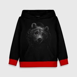 Детская толстовка 3D Голова хищного медведя