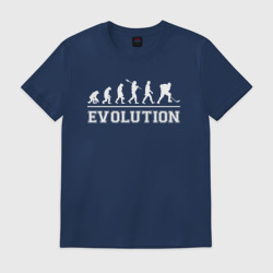 Мужская футболка хлопок Hockey evolution хоккей эволюция