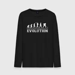 Мужской лонгслив хлопок Hockey evolution хоккей эволюция