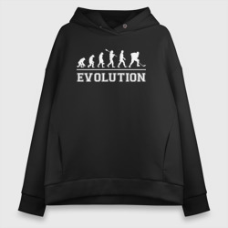 Женское худи Oversize хлопок Hockey evolution хоккей эволюция