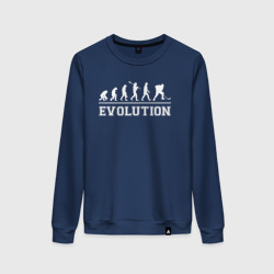 Женский свитшот хлопок Hockey evolution хоккей эволюция
