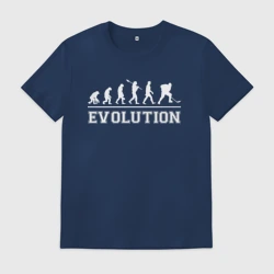 Мужская футболка хлопок Hockey evolution хоккей эволюция