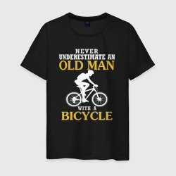 Футболка Никогда не недооценивайте старика с велосипедом (Мужская)