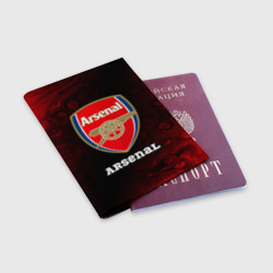 Обложка для паспорта матовая кожа Арсенал Arsenal Разводы - фото 2