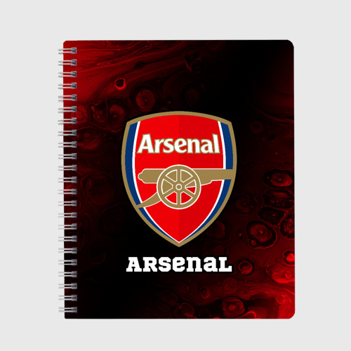 Тетрадь с принтом Арсенал Arsenal Разводы, вид спереди №1
