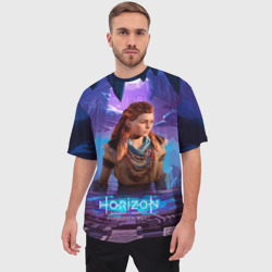 Мужская футболка oversize 3D Horizon  Aloy forbidden west - фото 2