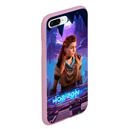 Чехол для iPhone 7Plus/8 Plus матовый Horizon  Aloy forbidden west, цвет розовый - фото 3