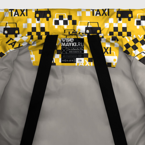 Зимняя куртка для девочек 3D Такси Taxi, цвет светло-серый - фото 7