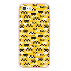 Чехол для iPhone 5/5S матовый Такси Taxi