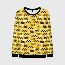 Мужской свитшот 3D Такси Taxi
