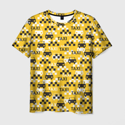 Мужская футболка 3D Такси Taxi