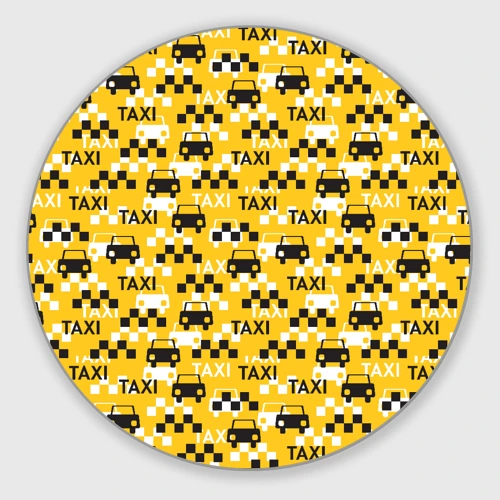Круглый коврик для мышки Такси Taxi