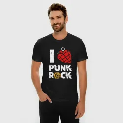 Мужская футболка хлопок Slim I love punk rock - фото 2