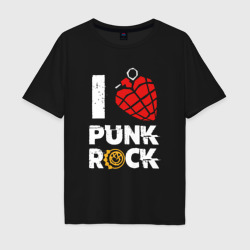 Мужская футболка хлопок Oversize I love punk rock