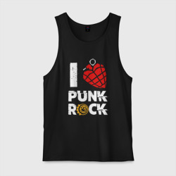 Мужская майка хлопок I love punk rock