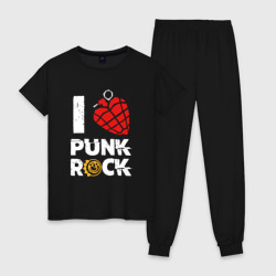 Женская пижама хлопок I love punk rock