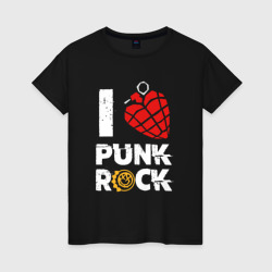 Женская футболка хлопок I love punk rock