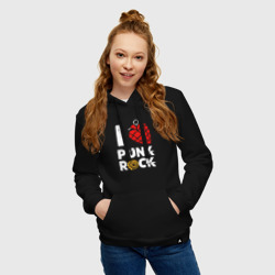 Женская толстовка хлопок I love punk rock - фото 2
