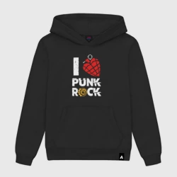 Женская толстовка хлопок I love punk rock