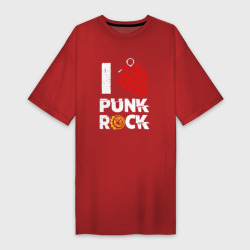 Платье-футболка хлопок I love punk rock