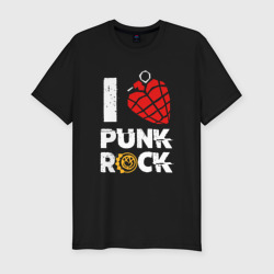 Мужская футболка хлопок Slim I love punk rock