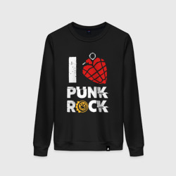 Женский свитшот хлопок I love punk rock