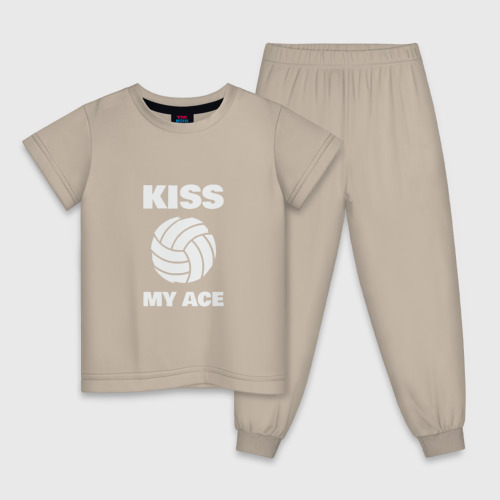 Детская пижама хлопок с принтом Kiss - My Ace, вид спереди #2
