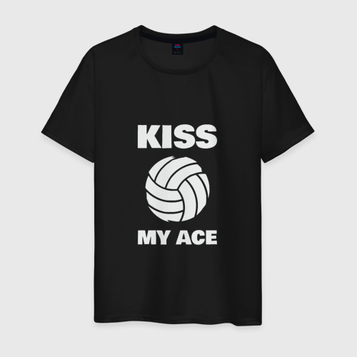 Мужская футболка хлопок Kiss - My Ace, цвет черный