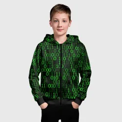 Детская толстовка 3D на молнии Бинарный код - фото 2