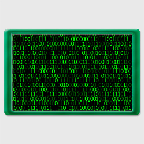 Магнит 45*70 Бинарный код, цвет зеленый