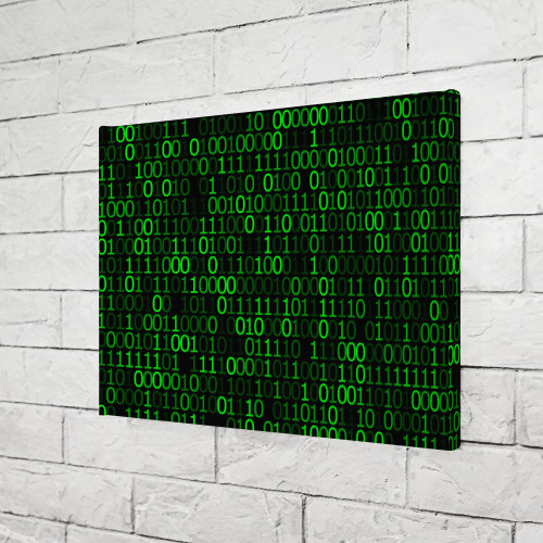 Холст прямоугольный Бинарный код, цвет 3D печать - фото 3
