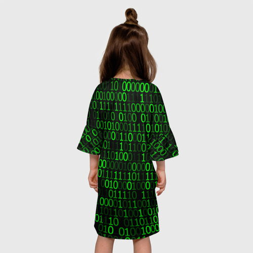 Детское платье 3D Бинарный код, цвет 3D печать - фото 5