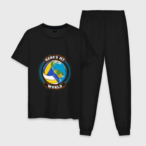 Мужская пижама хлопок World - Volleyball