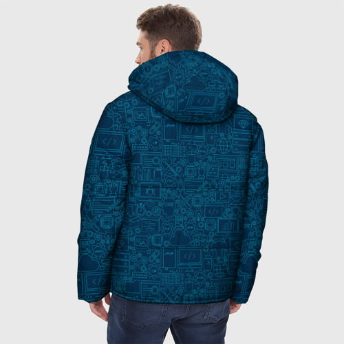 Мужская зимняя куртка 3D Информатика Informatics, цвет черный - фото 4