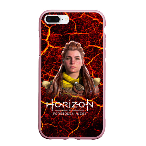 Чехол для iPhone 7Plus/8 Plus матовый Horizon forbidden west red, цвет розовый