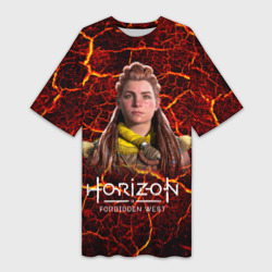 Платье-футболка 3D Horizon forbidden west red