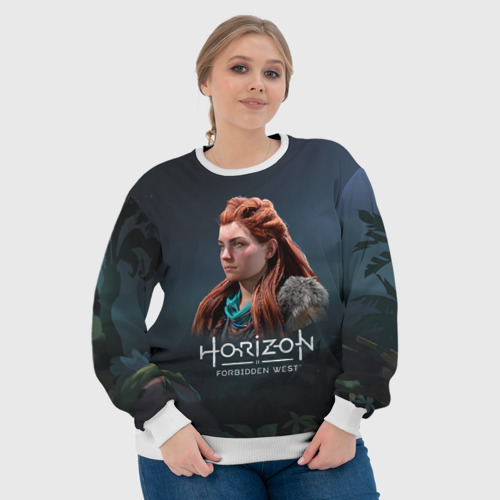 Женский свитшот 3D Aloy horizon forbidden west, цвет 3D печать - фото 6