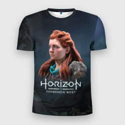 Мужская футболка 3D Slim Aloy horizon forbidden west