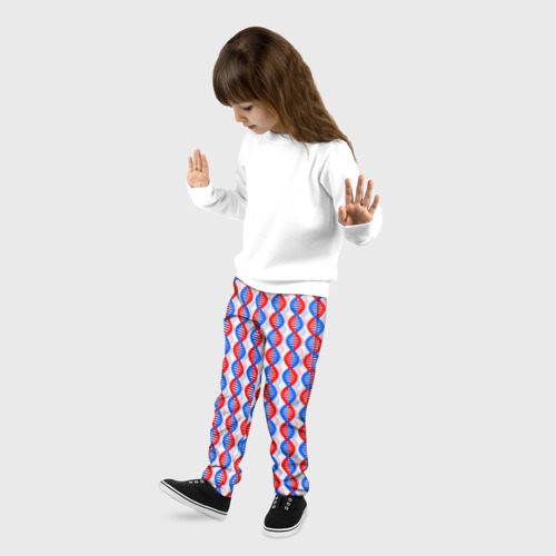Детские брюки 3D Спирали ДНК, цвет 3D печать - фото 3