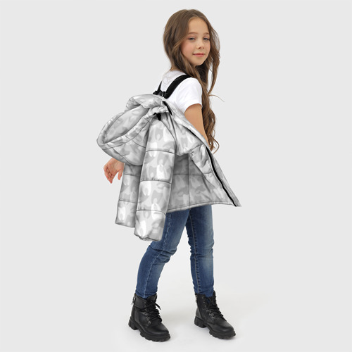 Зимняя куртка для девочек 3D Зубной Врач Дантист, цвет светло-серый - фото 6