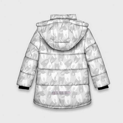 Зимняя куртка для девочек 3D Зубной Врач Дантист, цвет светло-серый - фото 2
