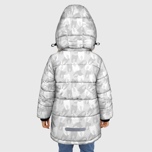 Зимняя куртка для девочек 3D Зубной Врач Дантист, цвет светло-серый - фото 4