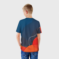 Футболка с принтом Rayman Legends kid для ребенка, вид на модели сзади №2. Цвет основы: белый
