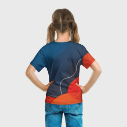 Футболка с принтом Rayman Legends kid для ребенка, вид на модели сзади №3. Цвет основы: белый
